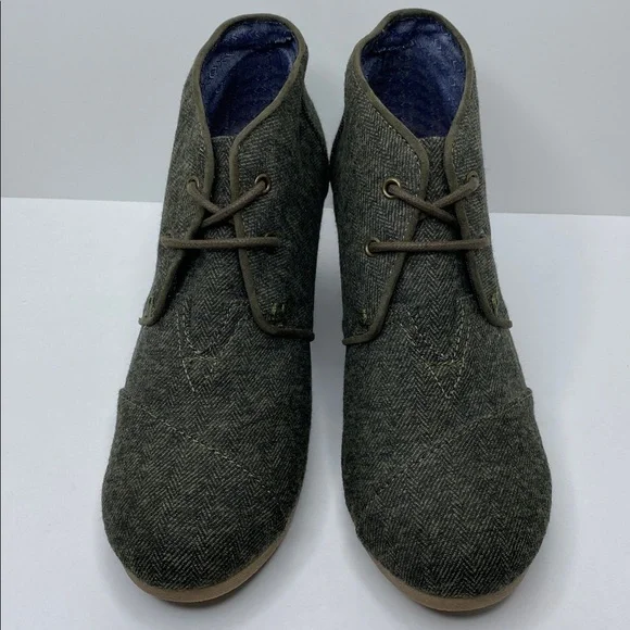 Women's TOMS Herringbone Wedge size 6.5 - Picture 2 of 9